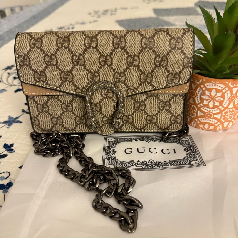 Gucci Beige and Brown Crossbody Bag